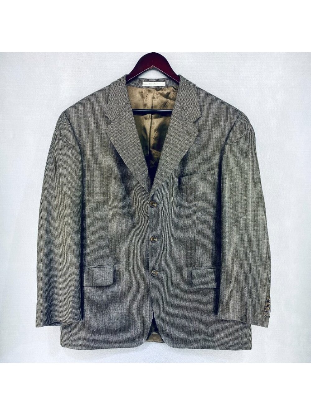 Vintage Land Rover Gear Blazer Mens 46R Brown Wool Sport Coat Jacket Heritage